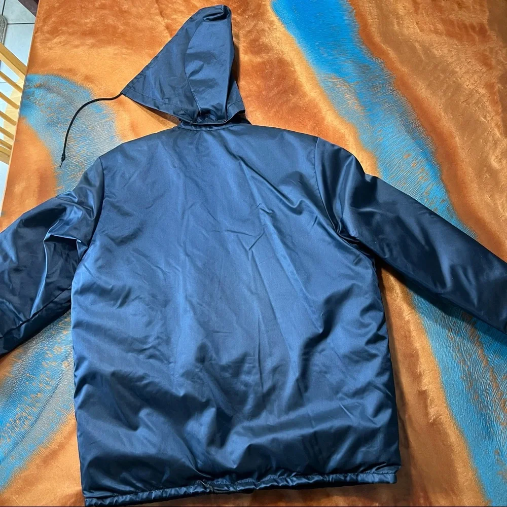 Stearns PFD Flotation Jacket Navy Blue Coast Guard hooded large